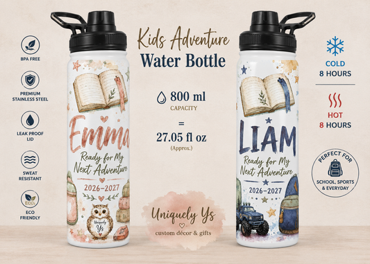 Adventure Water Bottle - Personalized