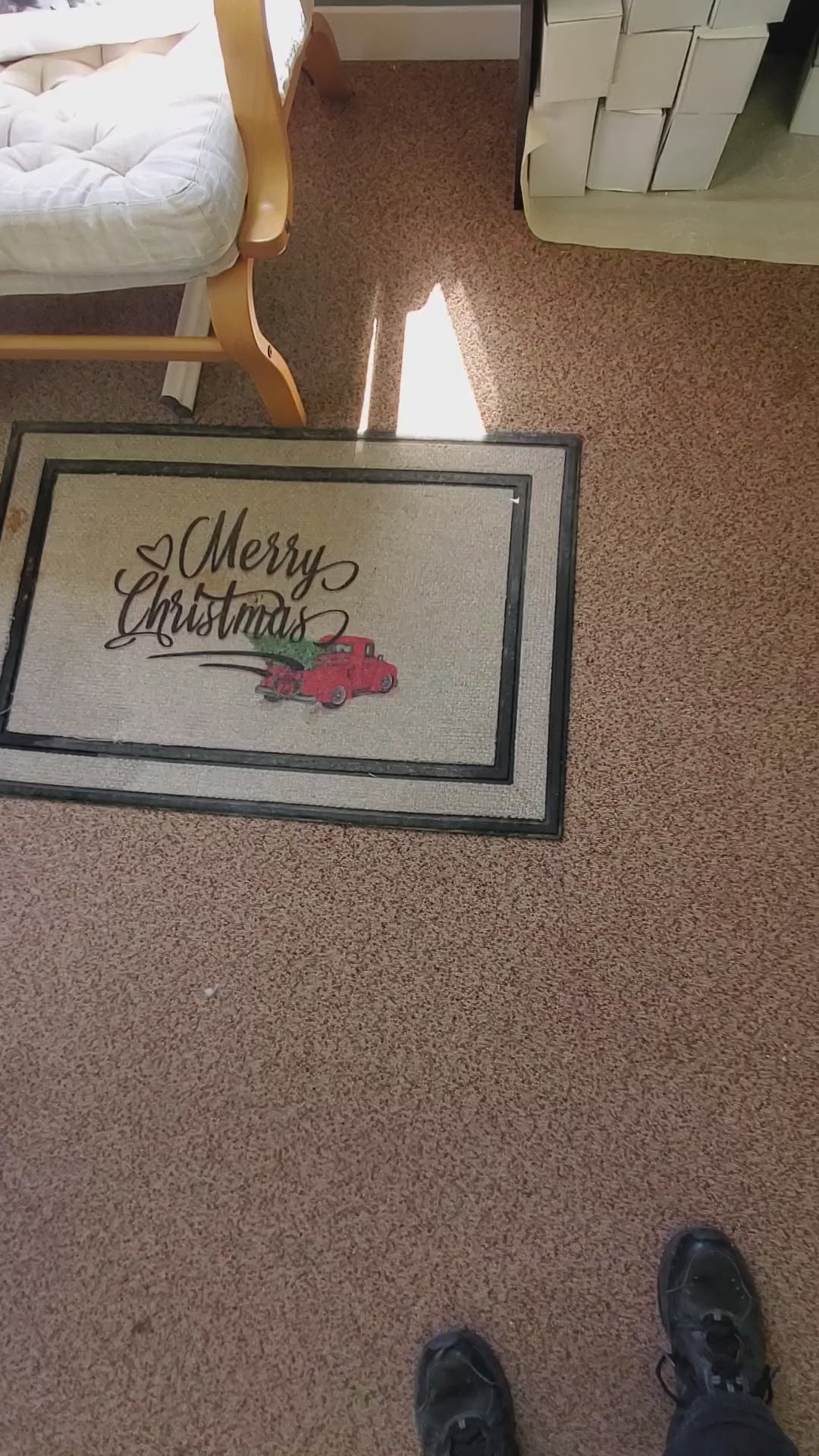 Video of a personalized doormat custom printed by Uniquely Ys