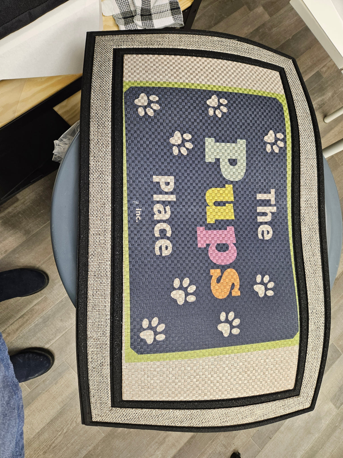 Made to order personalized doormat, example design by Uniquely Ys