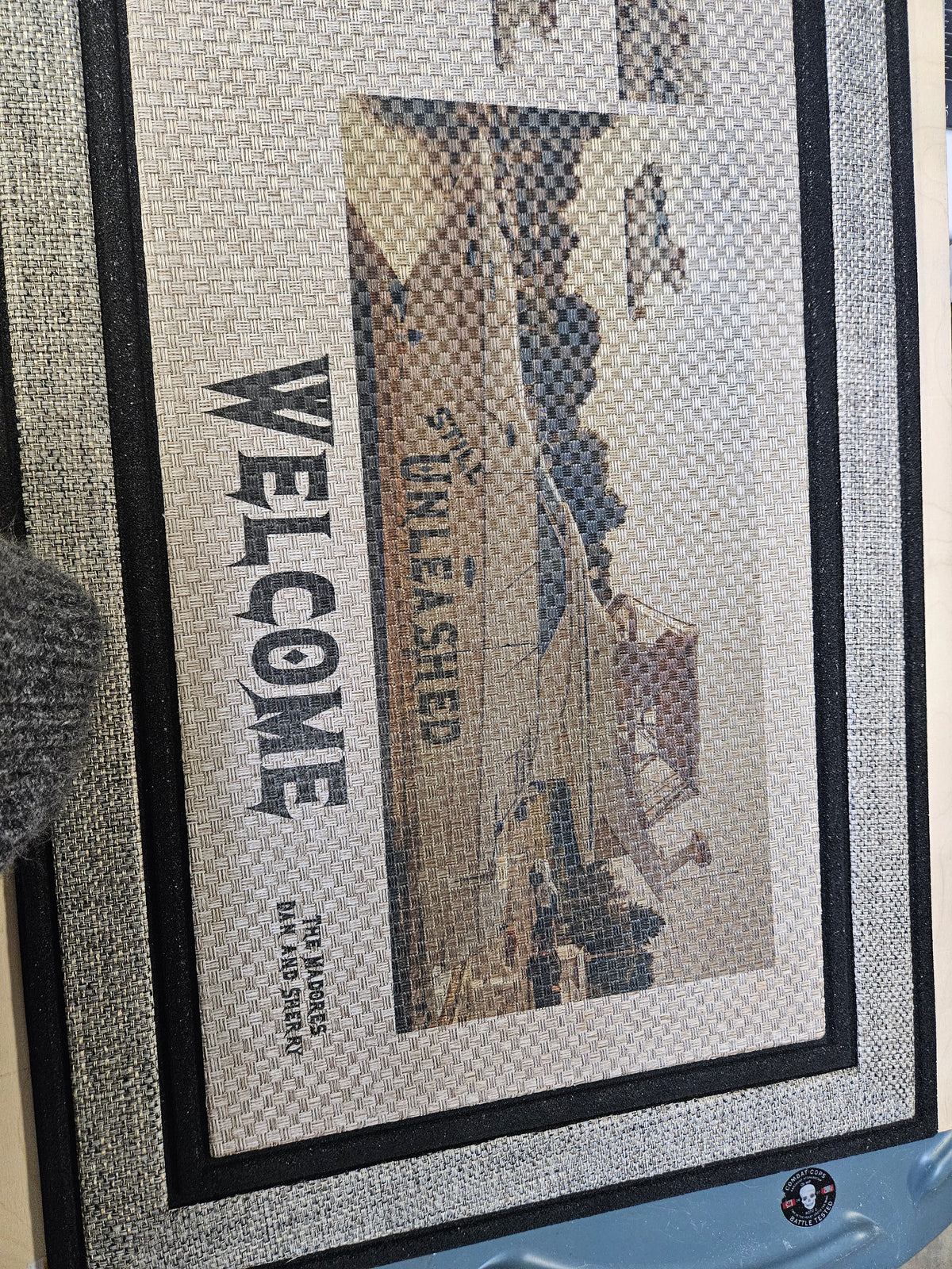 Personalized indoor and outdoor doormat, example design by Uniquely Ys